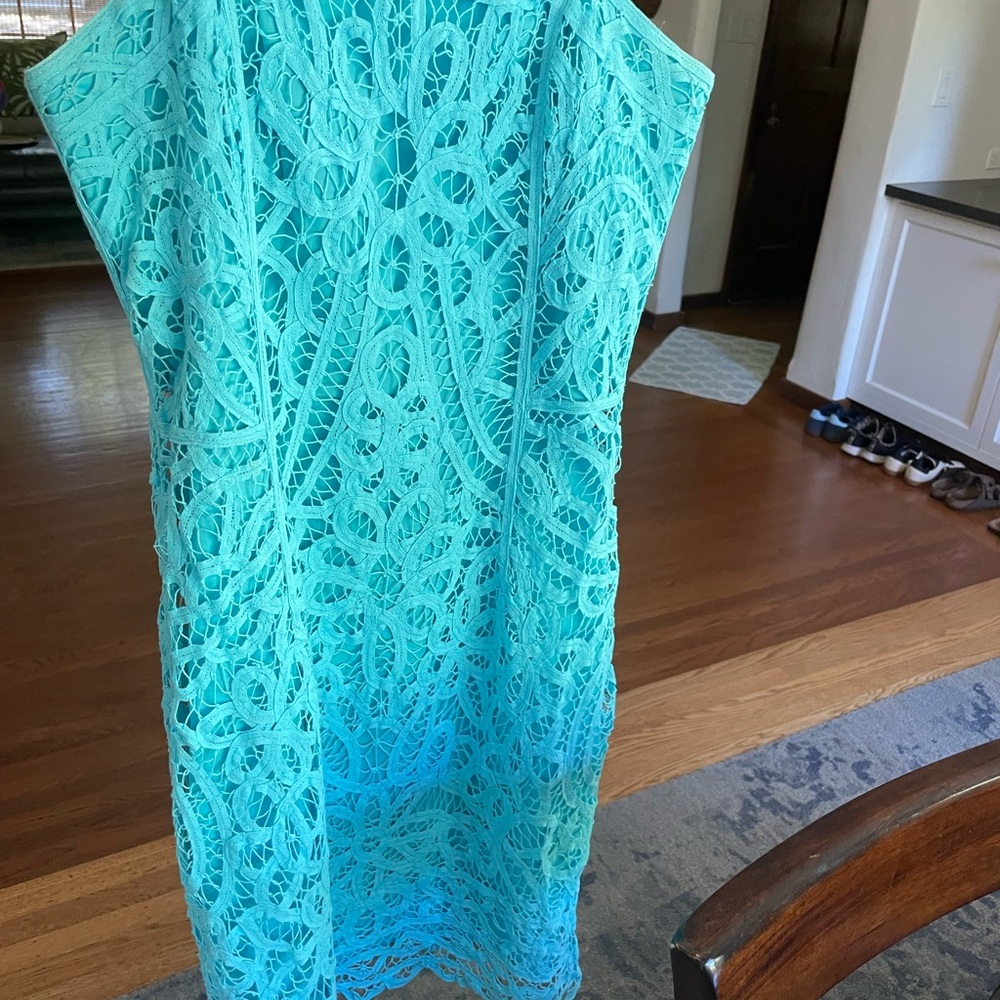 Lilly Pulitzer Strapless Dress in Aqua Blue